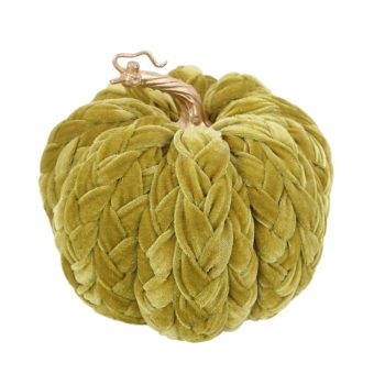 FALL PUMPKIN VELVET BRAIDED 8" CHARTREUSE GREEN