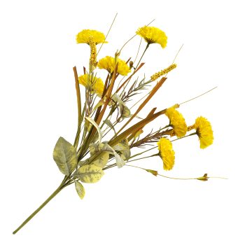 FALL SPRAY WILDFLOWER BUSH & GRASS 20" BRIGHT YELLOW/SAGE