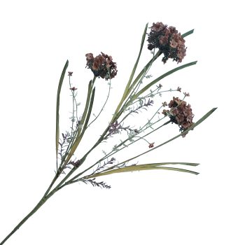 FALL SPRAY HYDRANGEA 31" CHOCOLATE BROWN/SAGE GREEN