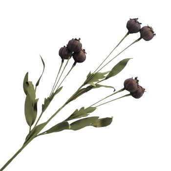 FALL SPRAY POPPY ROUND POD 30" CHOCOLATE BROWN