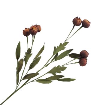 FALL SPRAY POPPY ROUND POD 30" RUST BROWN