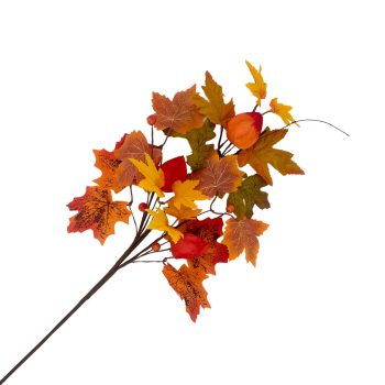 FALL SPRAY MAPLE LEAVES W/PODS 24" ORANGE GREEN BROWN SPRAY MIX 24" PLASTIC/FOAM