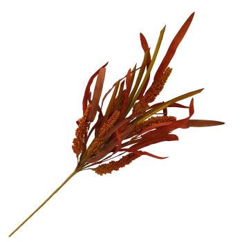FALL STEM DRIED GRASS GRAIN 24" RUST BROWN TERRACOTTA TEXTURED