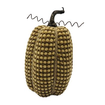 FALL PUMPKIN 6"X9" BROWN/TAN BOUCLE FABRIC