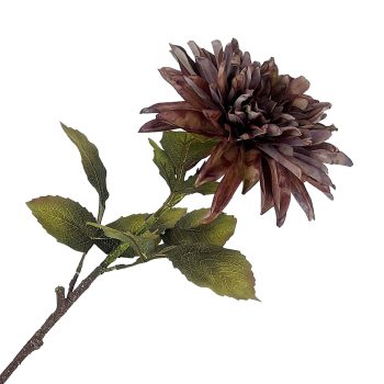 FALL STEM DAHLIA MUM 27" BLACK PURPLE GOTHIC SPIKY PETAL