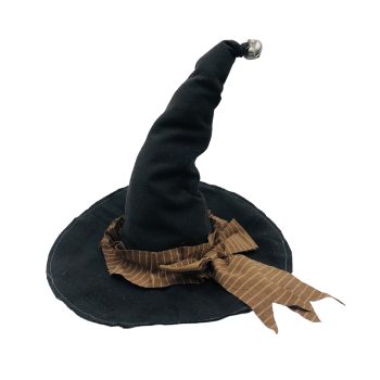WITCH HAT 12"X11" BLACK FABRIC LARGE