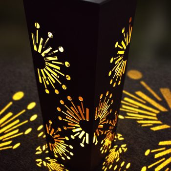 SOLAR METAL LANTERN - FLOWER DESIGN