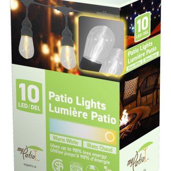 T DROP LED PATIO LIGHTS - 10 LIGHT STRING