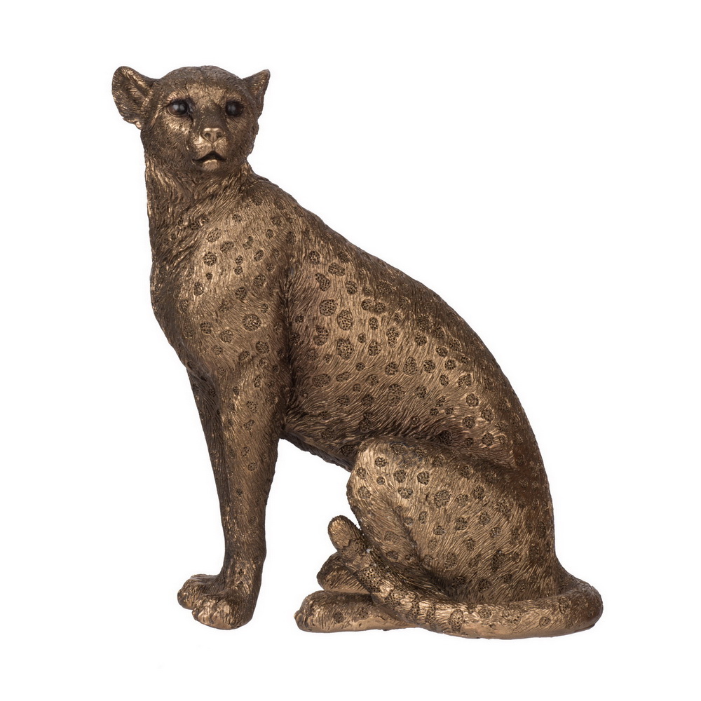 POLYRESIN COPPER PANTHER 6"H