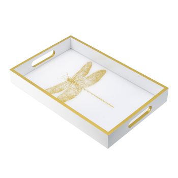SERVING TRAY WITH DRAGONFLY DESIGN