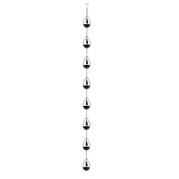 BASIN AND BELL RAIN CHAIN - DARK COPPER FINISH 102" INCL. V GUTTER HOOK