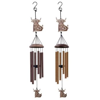 BABY HIGHLAND COW WIND CHIME - COPPER FINISH