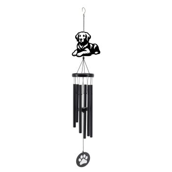 RETRIEVER METAL WIND CHIME BLACK 35"H