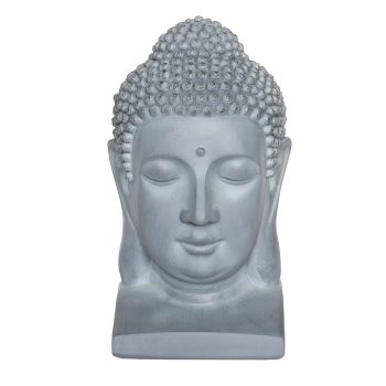 FIBER CLAY BUDDHA HEAD STATUE  10"H