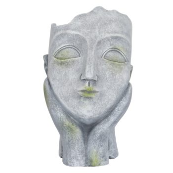 FIBER CLAY  FACE PLANTER 13.5"H