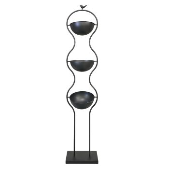 3 TIER FLOOR PLANT STAND - MATTE BLACK
