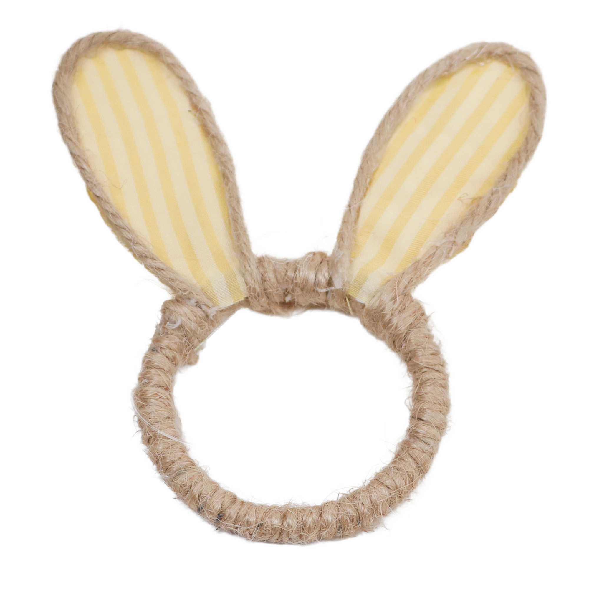NAPKIN RING 4" YELLOW CHECK PATTERN