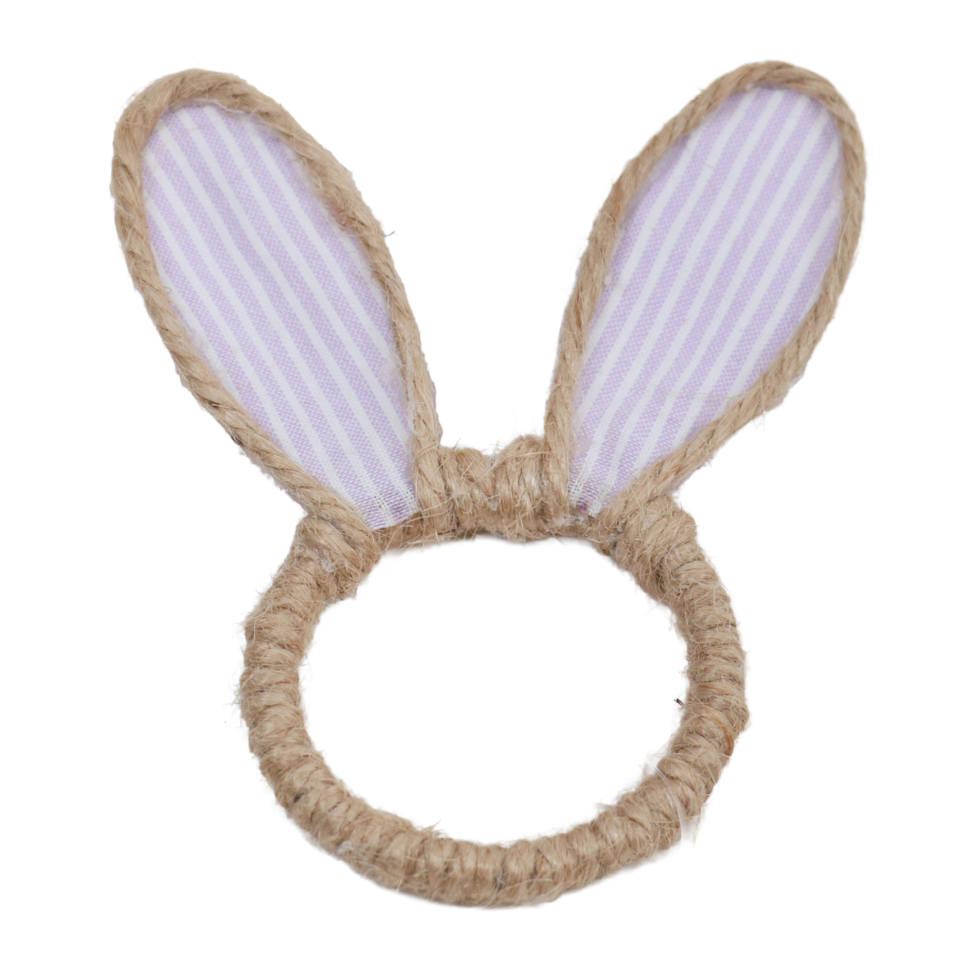 NAPKIN RING 4" LILAC CHECK PATTERN