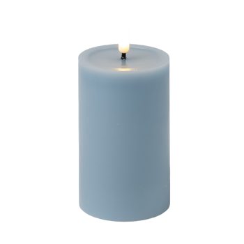 CANDLE LED BLUE 3"X5" 3D DANCING FLAME 2AA W/TIMER/IC CHIP