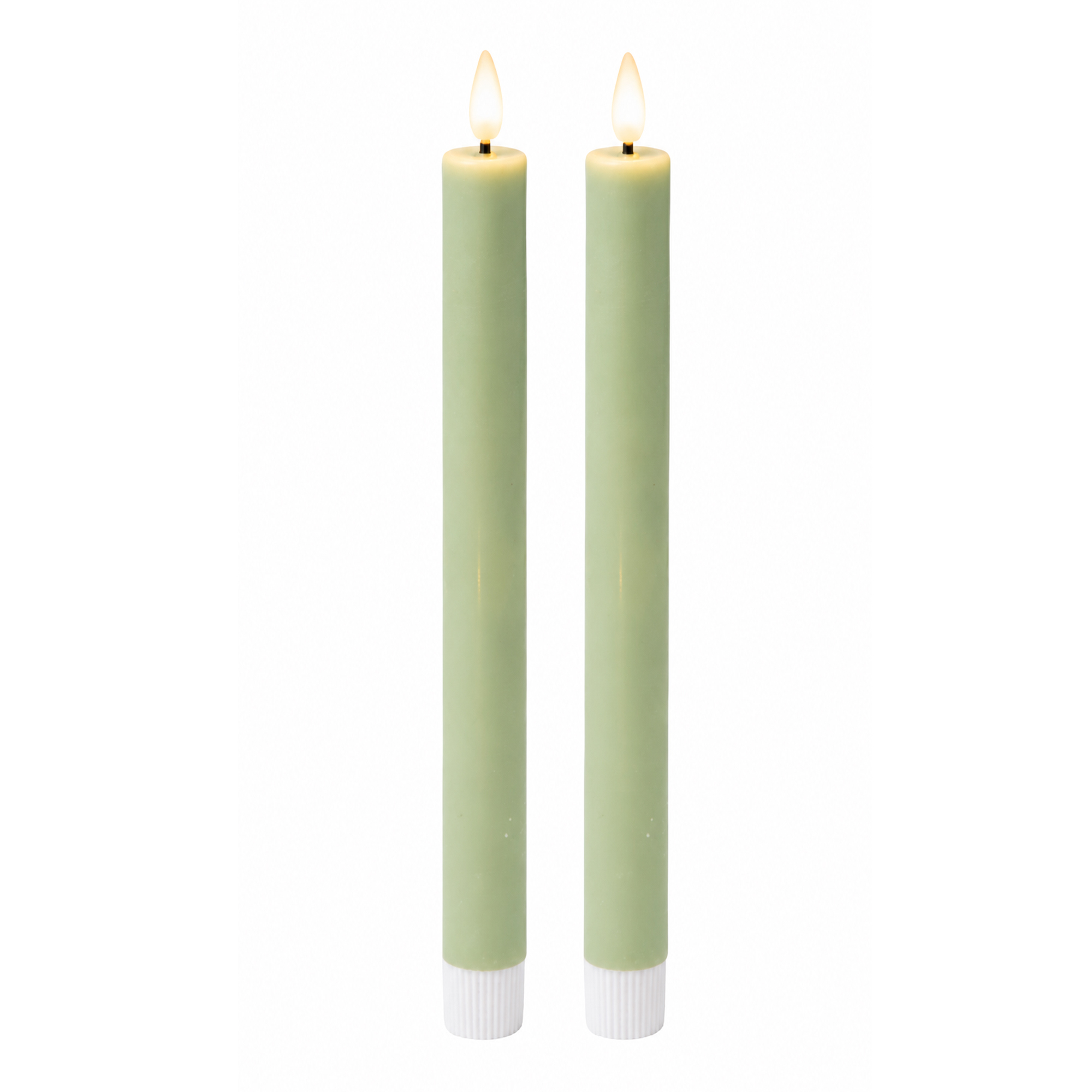 TAPER CANDLE LED SAGE 1"X8.75" 3D DANCING FLAME 2AAA W/TIMER/IC CHIP