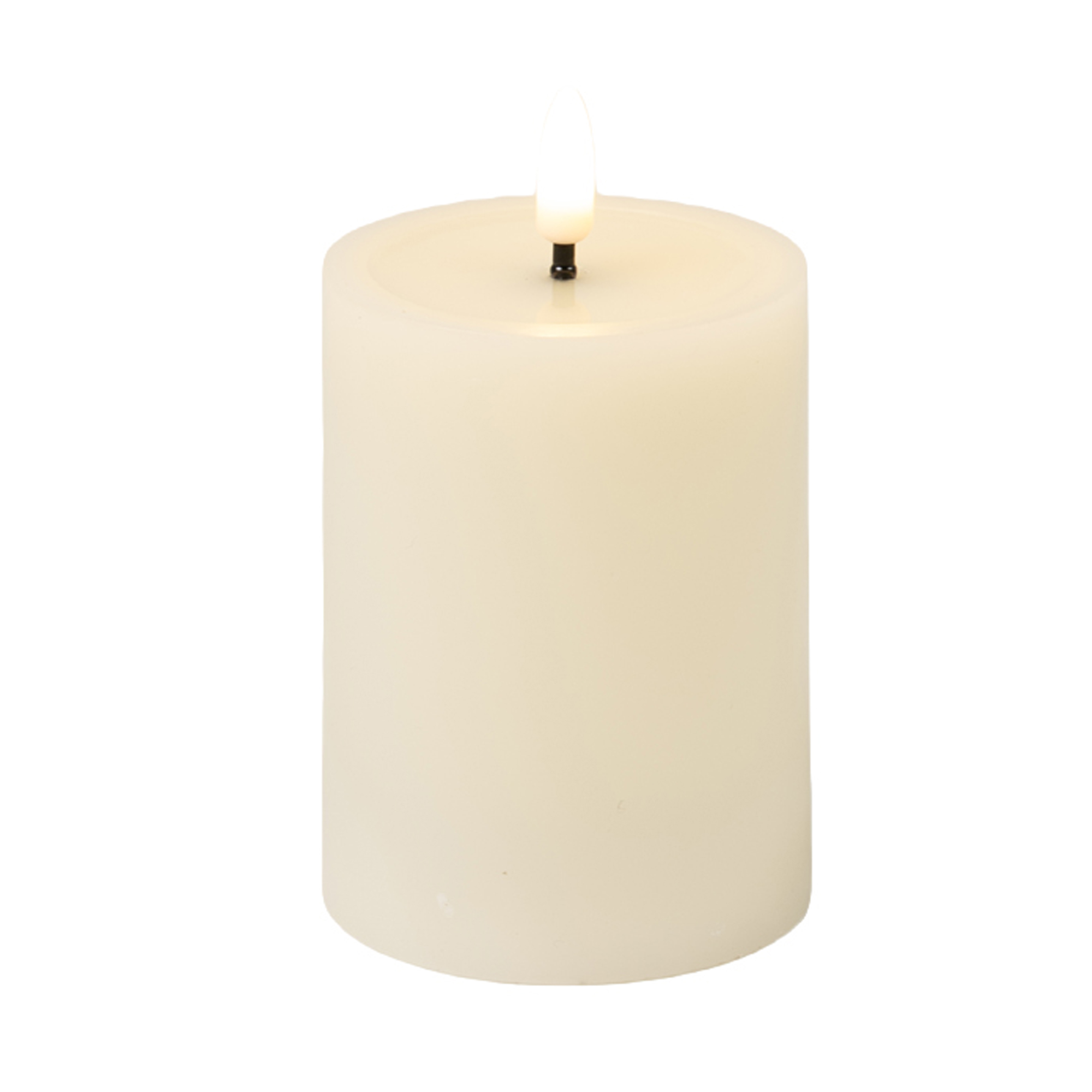CANDLE LED CREAM 3"X4" 3D DANCING FLAME 2AA W/TIMER/IC CHIP