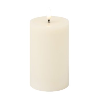 CANDLE LED CREAM 3"X5" 3D DANCING FLAME 2AA W/TIMER/IC CHIP
