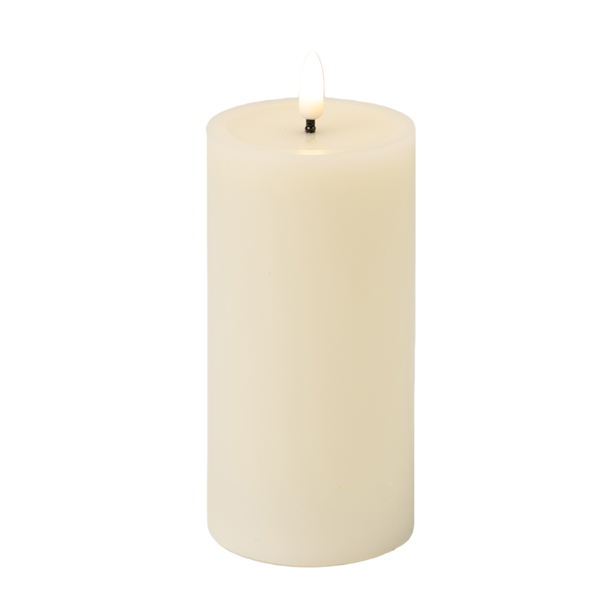 CANDLE LED CREAM 3"X6" 3D DANCING FLAME 2AA W/TIMER/IC CHIP