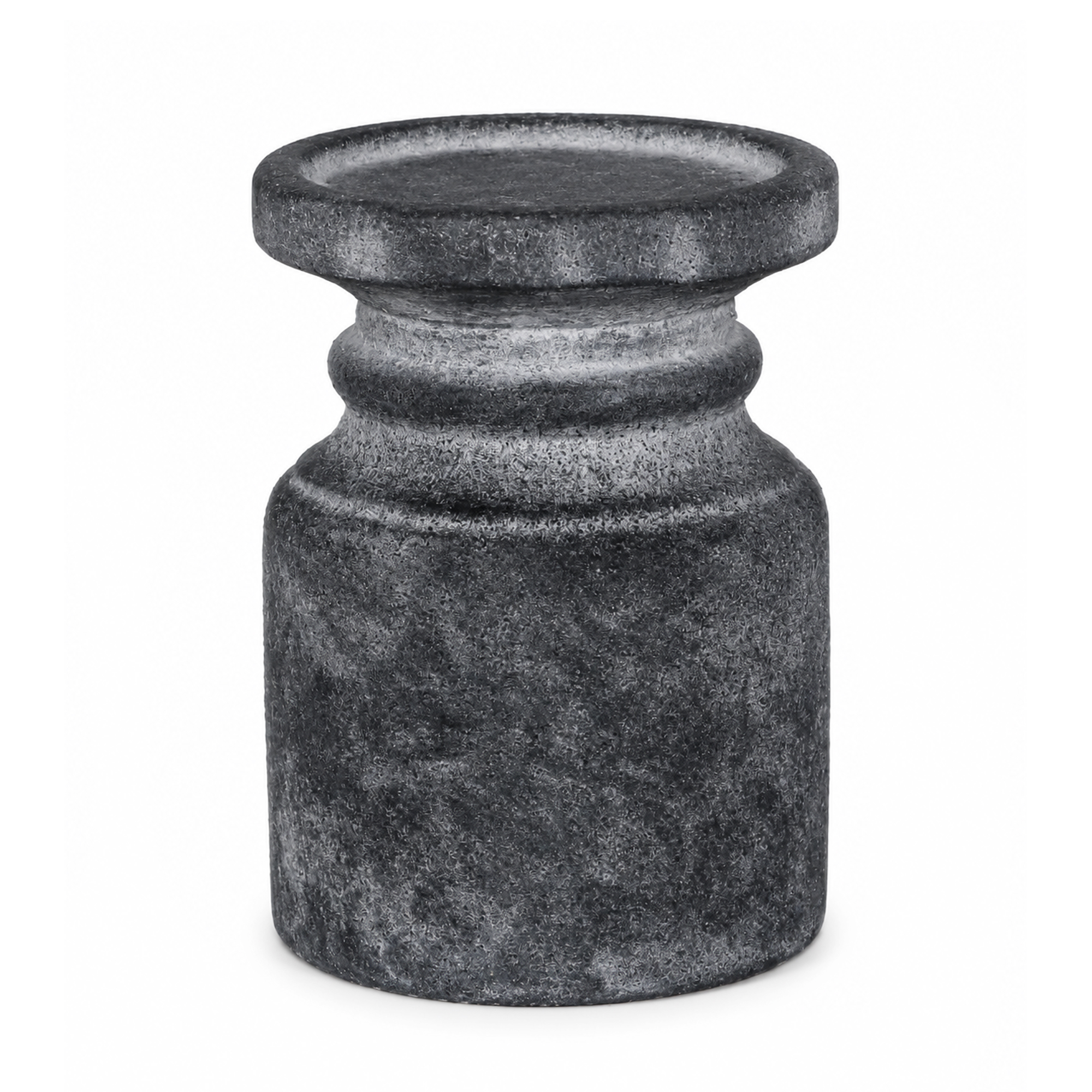 PILLAR CANDLE HOLDER CERAMIC 4"X5"H DK BLUE