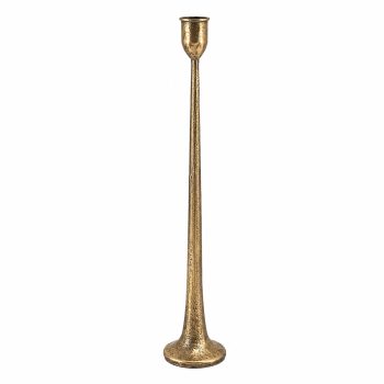 TAPER CANDLE HOLDER METAL 17"H GOLD