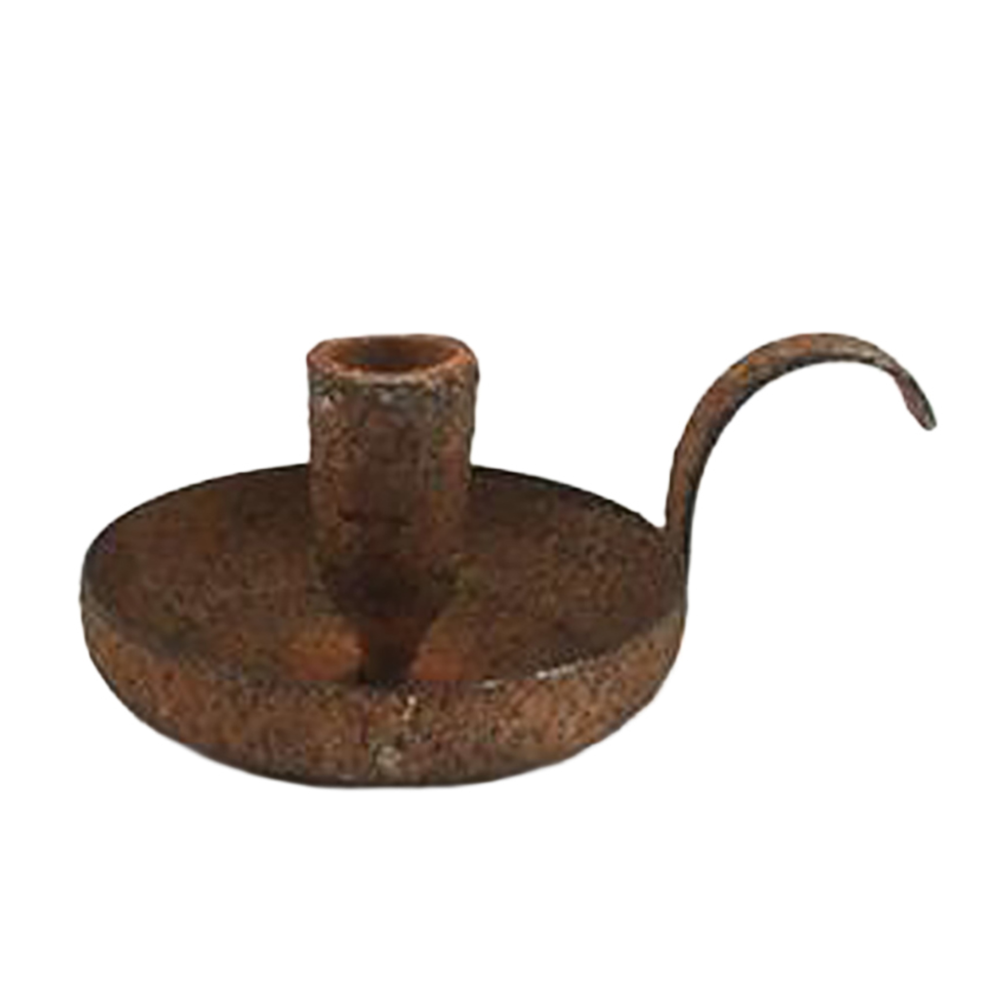 TAPER CANDLE HOLDER METAL 2.5"H VINTAGE ANTIQUE GOLD FINISH