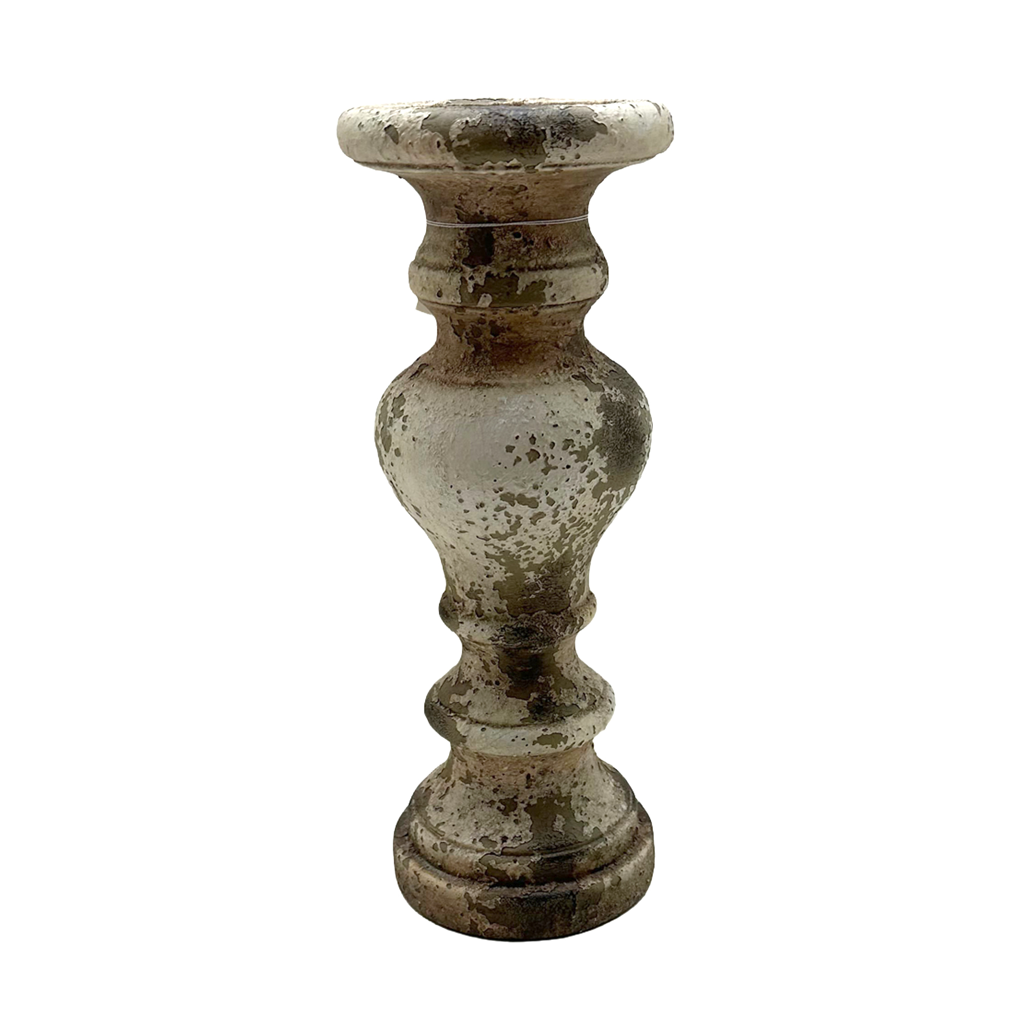 MGO CANDLE HOLDER 16.75" ANTIQUE WHITE