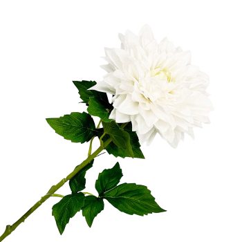 STEM DAHLIA 28" WHITE REAL TOUCH
