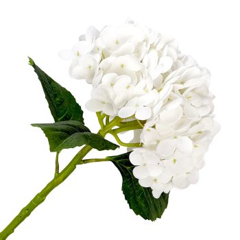 STEM HYDRANGEA 21.5" DLX LT. WHITE REAL TOUCH