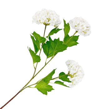 SPRAY HYDRANGEA 3X 25" WHITE REAL TOUCH