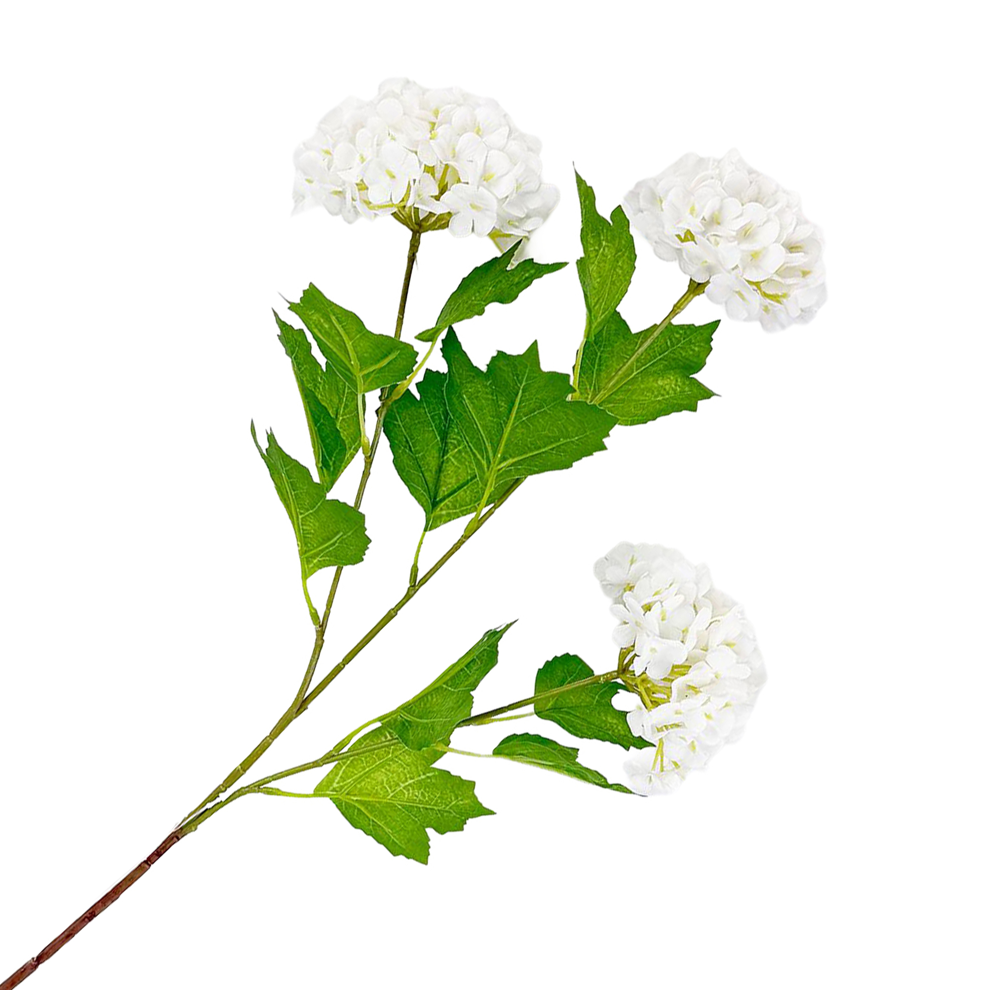 SPRAY HYDRANGEA 3X 25" WHITE REAL TOUCH