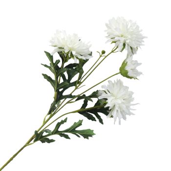 SPRAY POMPOM MUM 30.5" WHITE