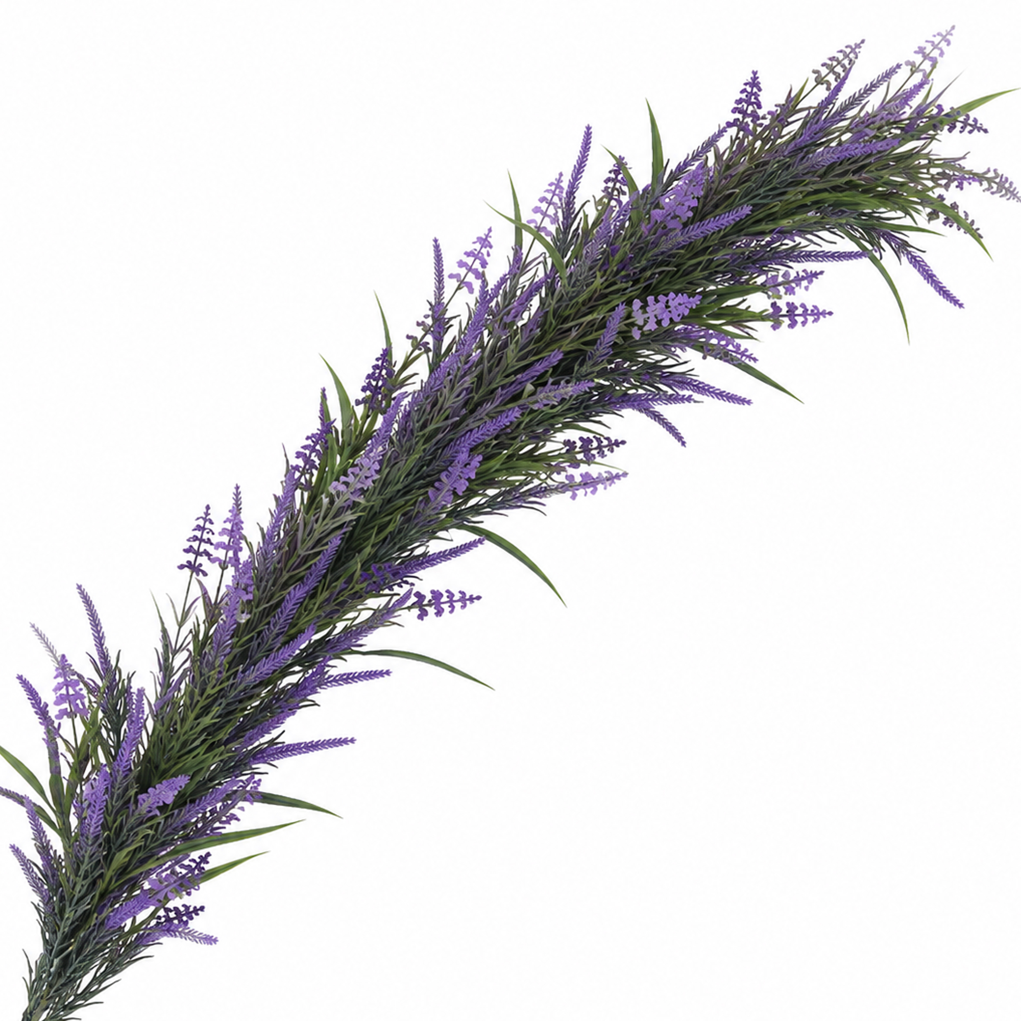 GARLAND LAVENDER 5' PURPLE/GREEN W/ROSEMARY-STYLE FOLIAGE