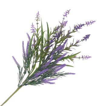 SPRAY LAVENDER BRANCHING SPRIGS W/GRASS FOLIAGE 26" PURPLE/GREEN