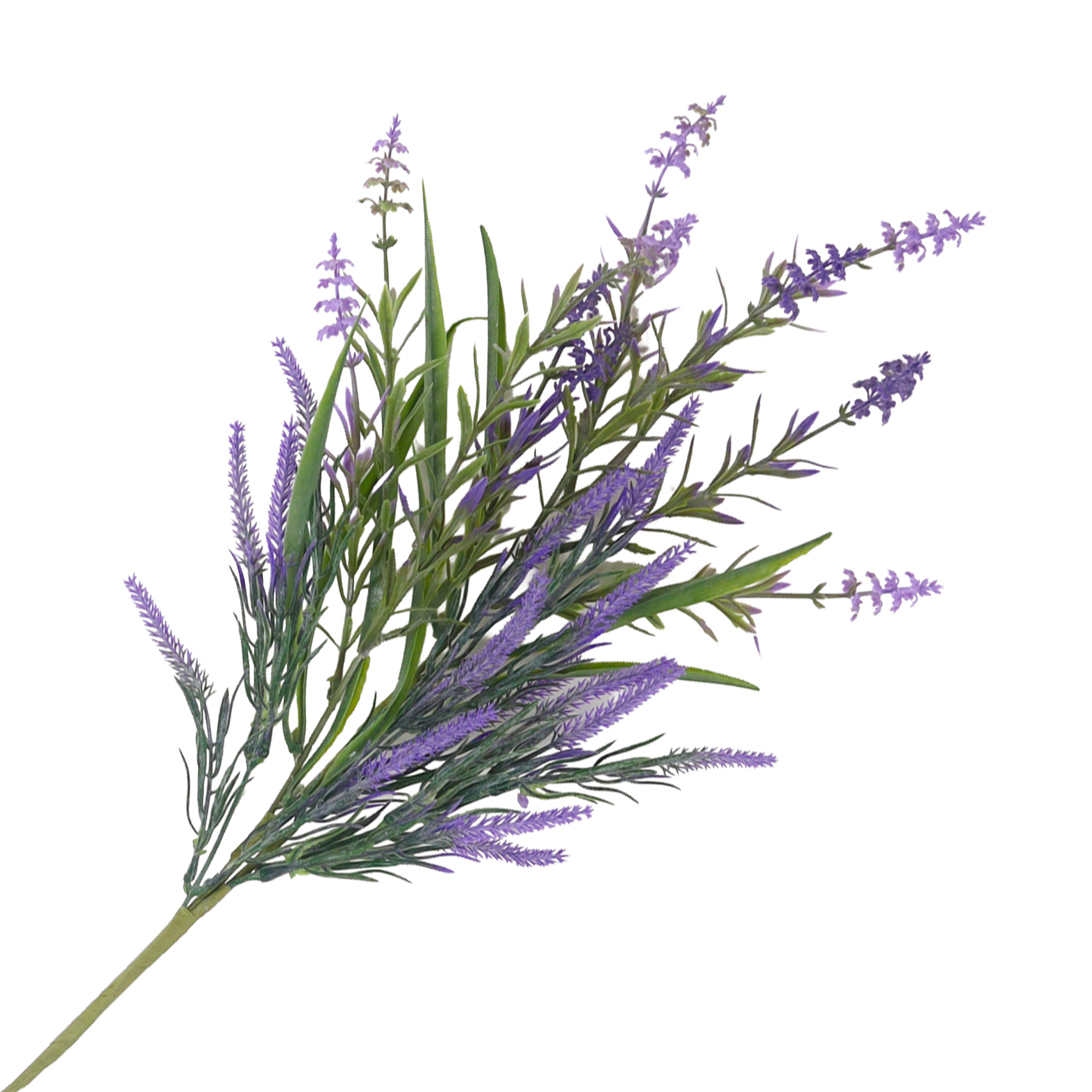 SPRAY LAVENDER BRANCHING SPRIGS W/GRASS FOLIAGE 26" PURPLE/GREEN