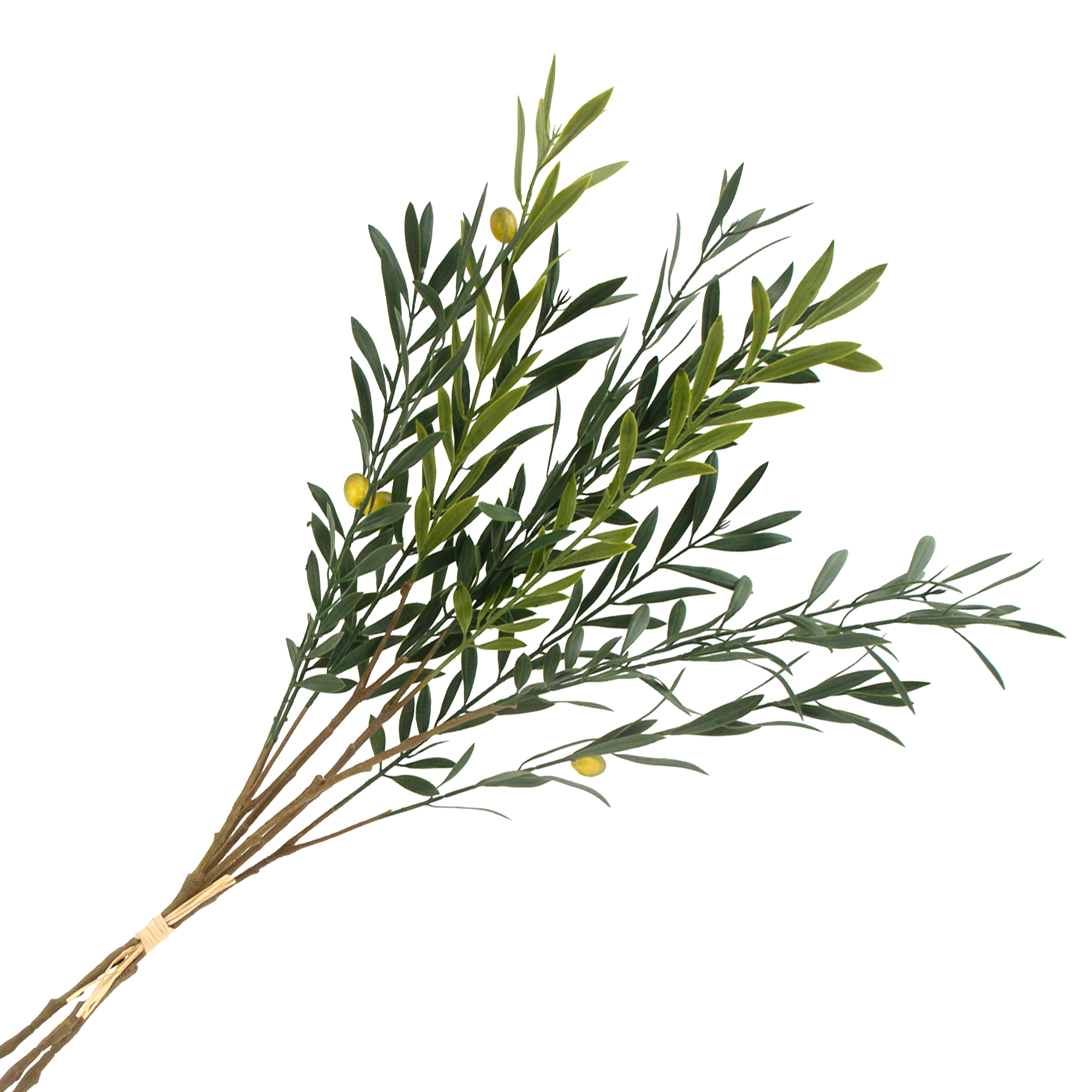 BUNDLE OLIVE BRANCH 3X27" GREEN WITH GREEN OLIVES
