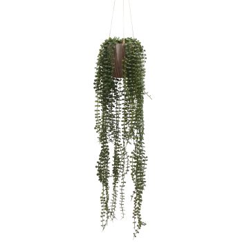 HANGING PLANT STRING OF PEARLS 24" GREEN TRAILING BEADS