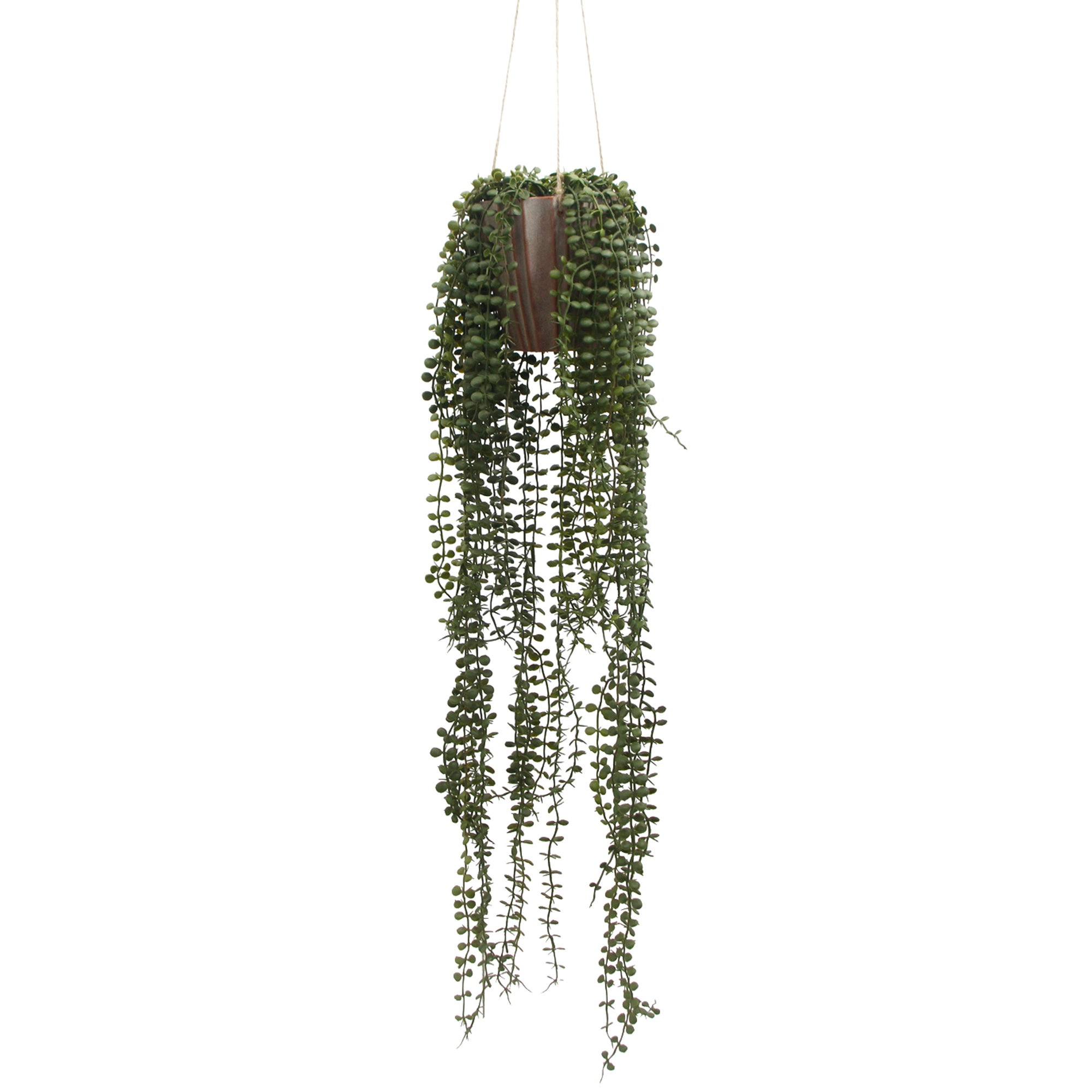 HANGING PLANT STRING OF PEARLS 24" GREEN TRAILING BEADS