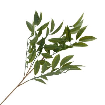 BRANCH CHERRY LEAF 34" GREEN POINTED FOLIAGE