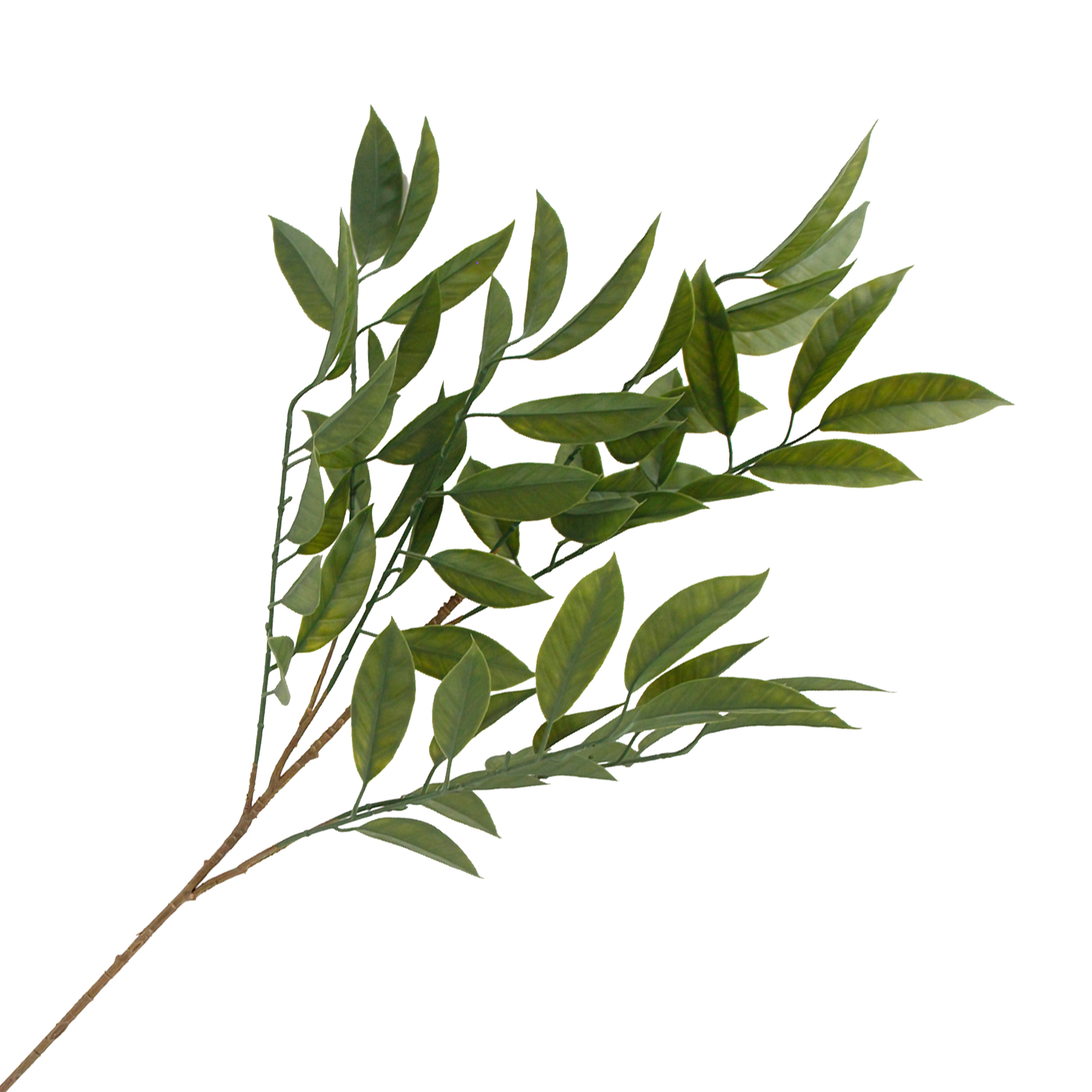 BRANCH CHERRY LEAF 34" GREEN POINTED FOLIAGE