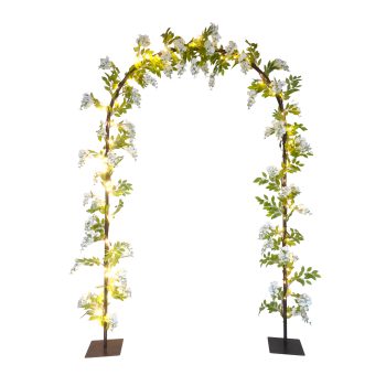 WISTERIA ARCH 51"X90"H WHITE 110LED 120V