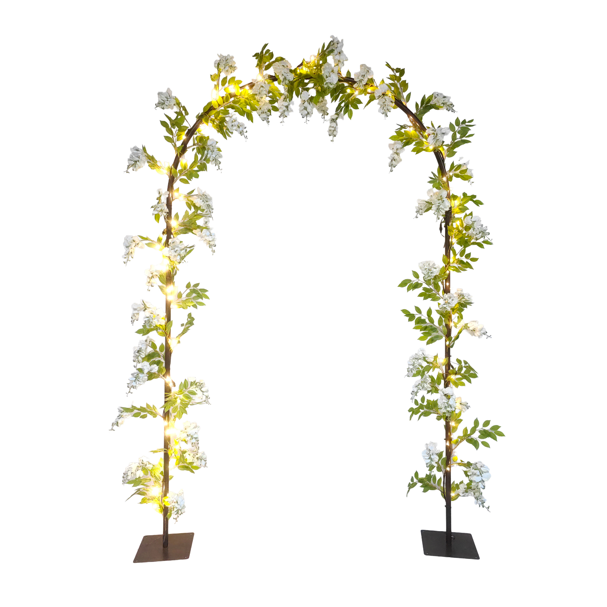 WISTERIA ARCH 51"X90"H WHITE 110LED 120V