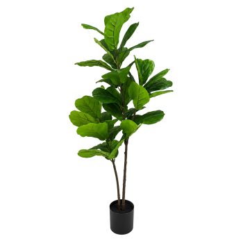 POTTED FIDDLE LEAF FIG TREE 45"H GREEN FILM-LIKE LEAVES