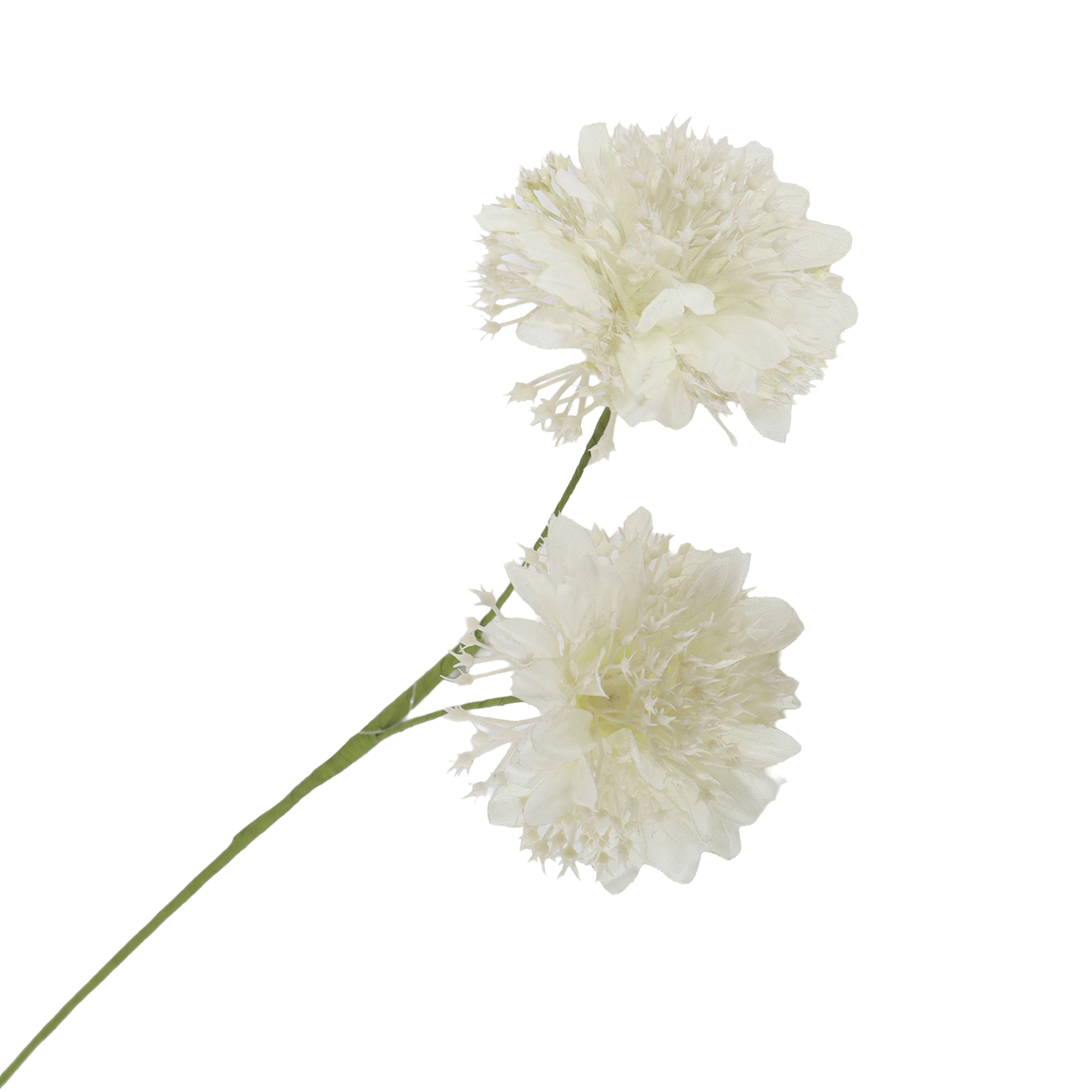 SPIDER MUM SPRAY 2-HEAD 26" OFF-WHITE/PALE MINT