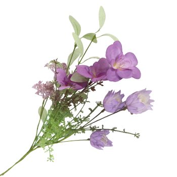FLORAL MEDLEY 25" PURPLE/LAVENDER WILD TULIP, QUEEN ANNE'S LACE W/SEEDED EUCALYPTUS-STYLE STEMS