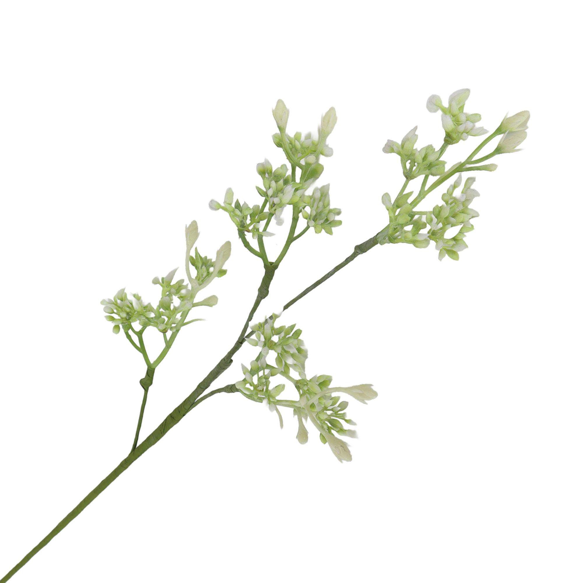 SPRAY HEATHER BUD 28" SOFT WHITE/PALE MINT